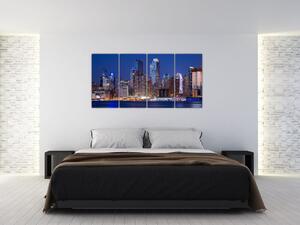 Obraz nočného mesta na stenu (Obraz 160x80cm)