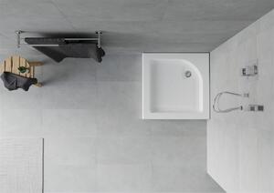 Mexen RIO - Štvorcová sprchová vanička 70x70x14 cm + chrómový sifón, biela, 45107070