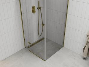 Mexen ROMA sprchovací kút 90x90cm, 6mm sklo, zlatý profil-číre sklo, 854-090-090-50-00