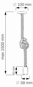 LED Luster na lanku ROPE 1xE27/8W/230V