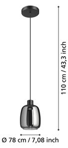 Eglo 901119 - LED RGBW Stmievateľný luster na lanku MOLOCHIO-Z LED/3,7W/230V čierna