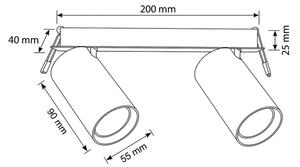 Brilagi - Podhľadové svietidlo SELE 2xGU10/30W/230V čierne