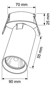 Brilagi - Podhľadové svietidlo SELE 1xGU10/30W/230V čierne