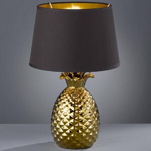 Čierno-zlatá stolná lampa Pineapple 45 cm