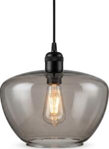 Závesný luster na lanku SEVENTIES E27/40W/230V dymová/sivá