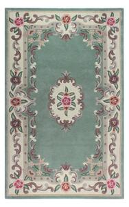 Zelený vlnený koberec Flair Rugs Aubusson, 75 × 150 cm