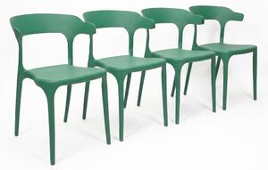 INLEA Jedálenská stolička 4 kusy DELANI - zelená