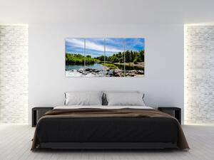 Obraz jazera na stenu (Obraz 160x80cm)
