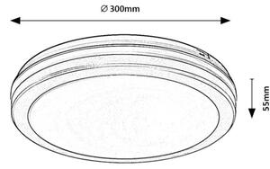 Rabalux 77035 - LED kúpeľňové stropné svietidlo INDRE LED/28W/230V IP54 čierna