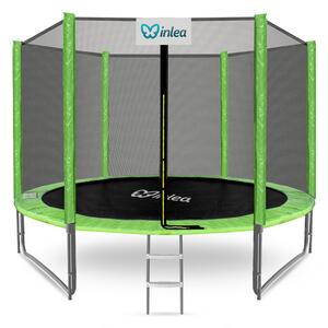 INLEA PREMIUM Jump Trampolína 305 cm s vonkajšou ochrannou sieťou - svetlozelená