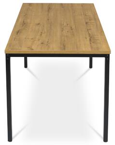 Industriálny jedálenský stôl v dekore divoký dub, 120 x 76 x 70 cm