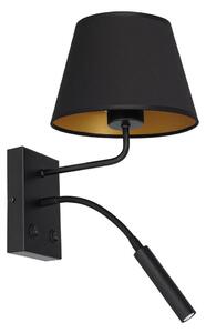 Nástenná lampa ARDEN 1xE27/60W/230V + 1xG9/8W čierna/zlatá