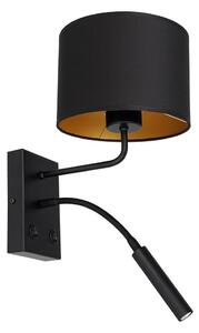 Nástenná lampa ARDEN 1xE27/60W/230V + 1xG9/8W čierna/zlatá
