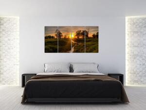 Západ slnka v údolí rieky, obraz (Obraz 160x80cm)