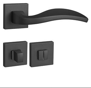 Dverové kovanie MP FO - DIANA - HR (BS - Čierna matná), kľučka-kľučka, Bez spodnej rozety, MP BS (čierna mat)