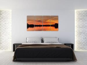 Západ slnka na jazere, obraz (Obraz 160x80cm)