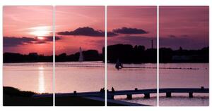 Západ slnka na vode, obraz (Obraz 160x80cm)
