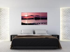Západ slnka na vode, obraz (Obraz 160x80cm)