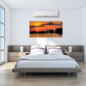 Západ slnka na vode - obraz na stenu (Obraz 160x80cm)