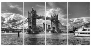 Tower Bridge - moderné obrazy (Obraz 160x80cm)