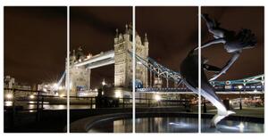Nočný Tower Bridge - obraz (Obraz 160x80cm)