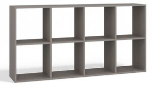 Regál MALAX 2X4 hnedosivá