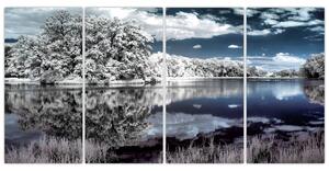 Zimná krajina - obraz (Obraz 160x80cm)