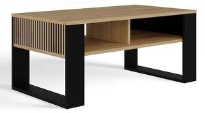 Konferenčné stolík MODERN 2P SLIM dub artisan + čierny