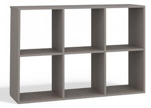 Regál MALAX 2X3 hnedosivý