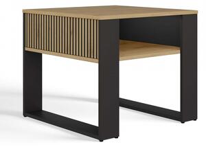 Konferenčné stolík MODERN 2P MINI SLIM dub artisan + čierny
