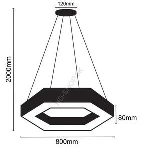 LED závesné svietidlo 40W 4000K čierne (LCL7622-H)