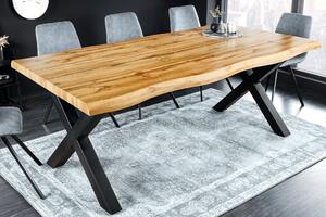 Jedálenský stôl Divoký 160cm vzhľad divoký dub 50mm