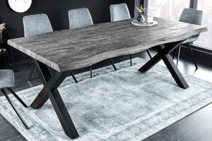 Jedálenský stôl Divoký 180cm sivý lipový divoký dub 50mm