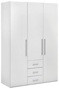 SKRIŇA S OTOČNÝMI DVERAMI, biela, biela s vysokým leskom, 146,6/218,6/59,5 cm Xora - Spálňové sety