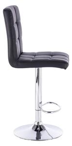 LuxuryForm Barová stolička TOLEDO na striebornom tanieri - čierna