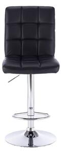 LuxuryForm Barová stolička TOLEDO na striebornom tanieri - čierna