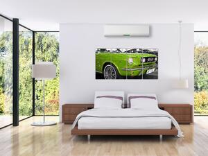 Zelené auto - obraz (Obraz 160x80cm)