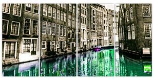 Obraz ulice Amsterdamu (Obraz 160x80cm)