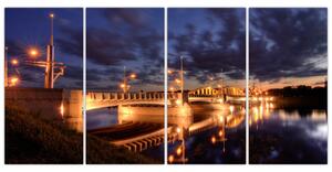 Obraz osvetleného mosta (Obraz 160x80cm)