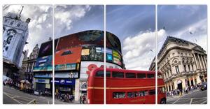 Červený autobus v Londýne - obraz (Obraz 160x80cm)