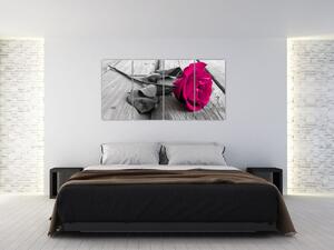 Ruže fialová - obraz (Obraz 160x80cm)