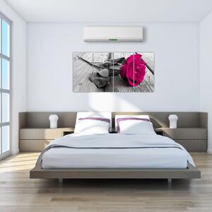 Ruže fialová - obraz (Obraz 160x80cm)