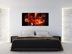 Abstraktné oheň - obraz (Obraz 160x80cm)