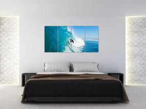 Surfer na vlne - moderný obraz (Obraz 160x80cm)