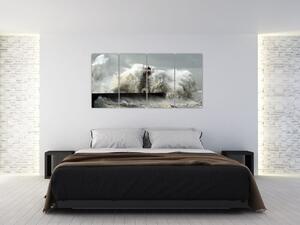 Maják na mori - obraz (Obraz 160x80cm)