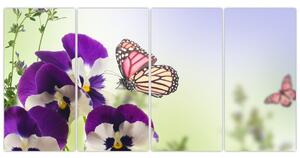 Abstraktný obraz motýľov (Obraz 160x80cm)