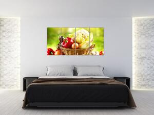 Kôš so zeleninou - obraz (Obraz 160x80cm)