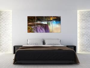 Abstraktné vodopády - obraz (Obraz 160x80cm)