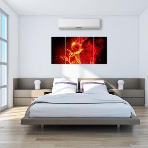 Oheň - abstraktný obraz (Obraz 160x80cm)