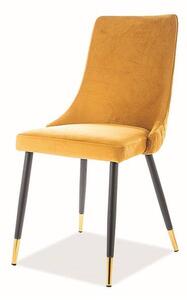Jedálenská stolička PAONU 2 žltá/čierna/zlatá